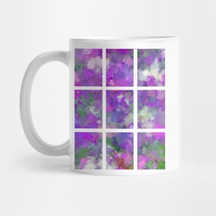 Garden Flowers in Shades of Pink and Green Abstract Artwork Mug